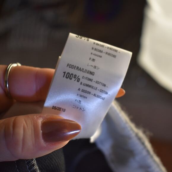 TELA Designer Grey Lambswool Mini Flare Skirt Size XS IT 40 - Picture 7 of 7